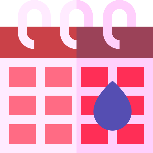 menstruationskalender Basic Straight Flat icon