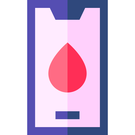 menstruatie-app Basic Straight Flat icoon