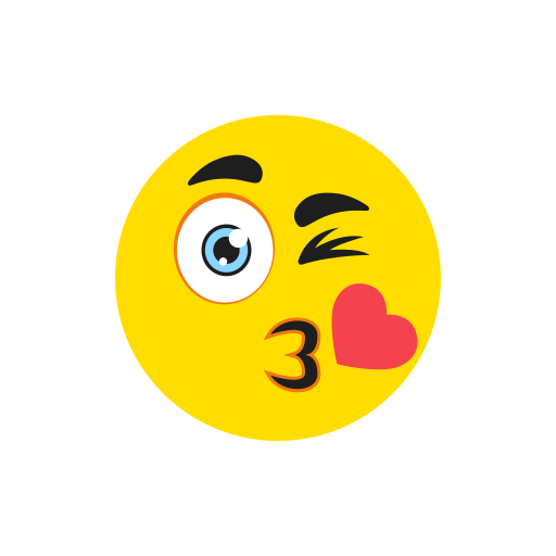 Kiss-wink-heart Generic Flat icon