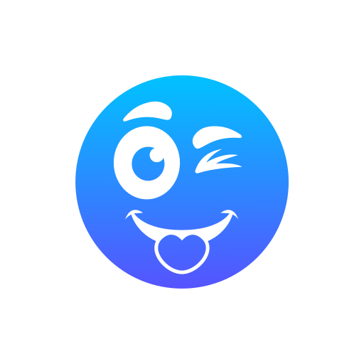 sourire-clin d'oeil Generic Blue Icône