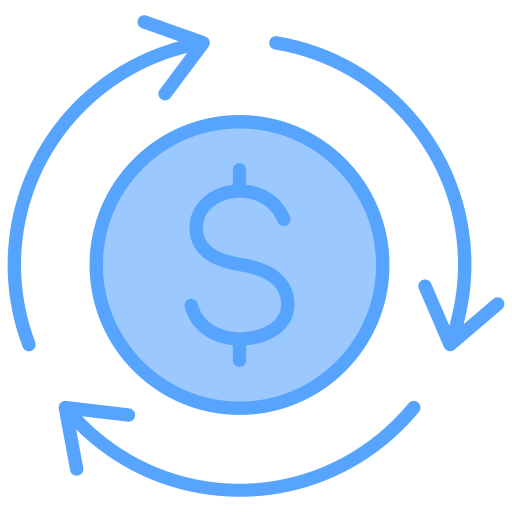 flujo de fondos Generic Blue icono