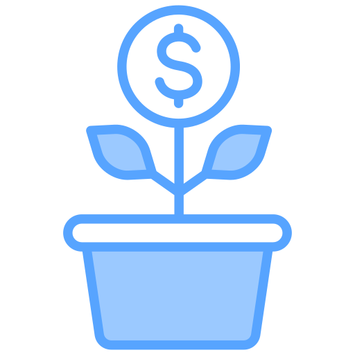 Return on investment Generic Blue icon