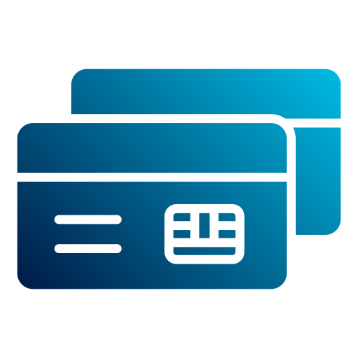 tarjetas de crédito Generic Flat Gradient icono