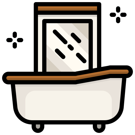 Bath Generic Outline Color icon