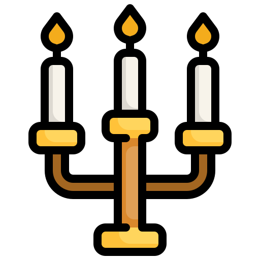 lámpara de vela Generic Outline Color icono