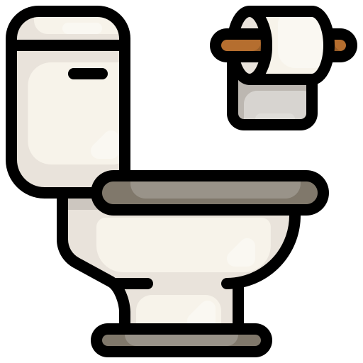 toilet Generic Outline Color icoon