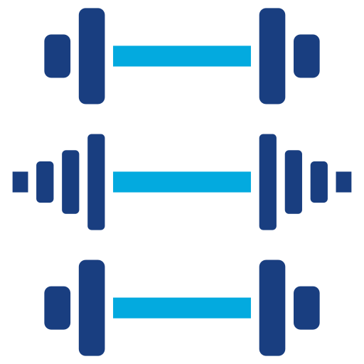 fitnessapparatuur Generic Blue icoon