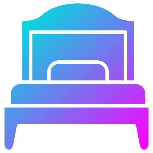 pojedyncze łóżko Generic Flat Gradient ikona