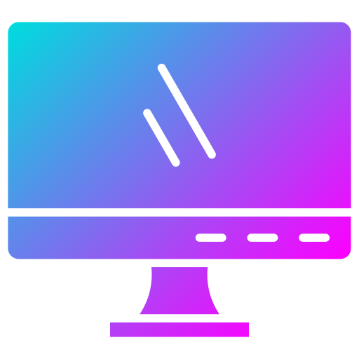 monitor de televisión Generic Flat Gradient icono