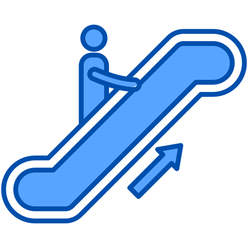 escalier mécanique Generic Blue Icône