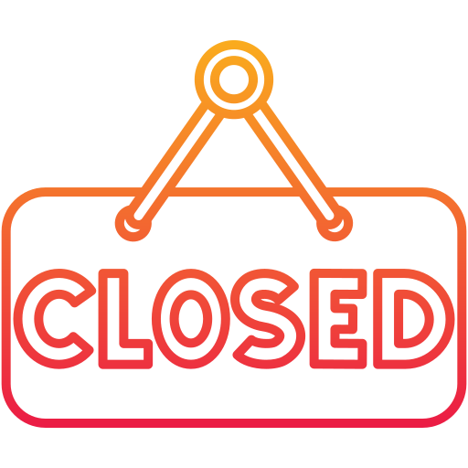 Closed sign Generic Gradient icon