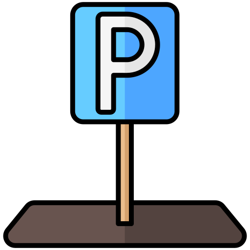 segno di parcheggio Generic Outline Color icona