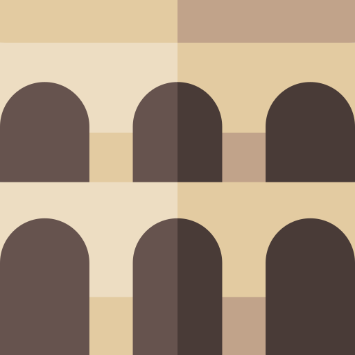 Segovia aqueduct Basic Straight Flat icon