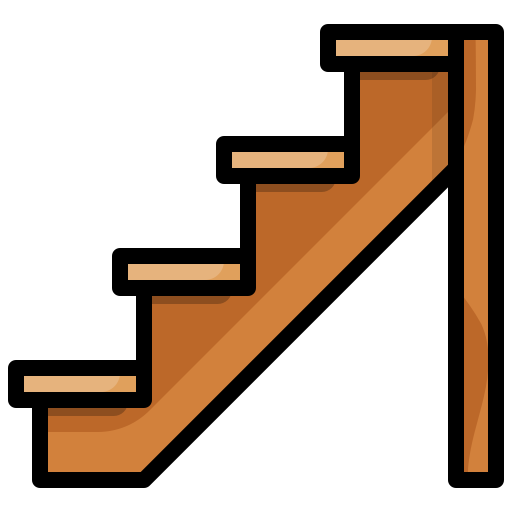 escalier Generic Outline Color Icône