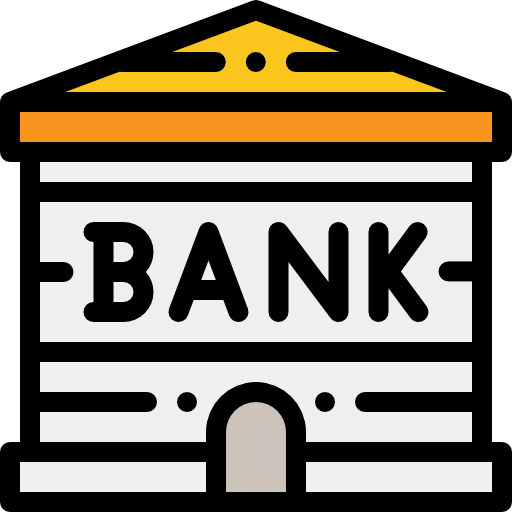 bank Detailed Rounded Lineal color icon