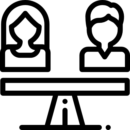 igualdad Detailed Rounded Lineal icono