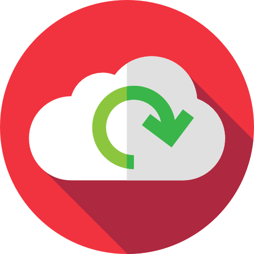 Cloud computing Flat Circular Flat icon