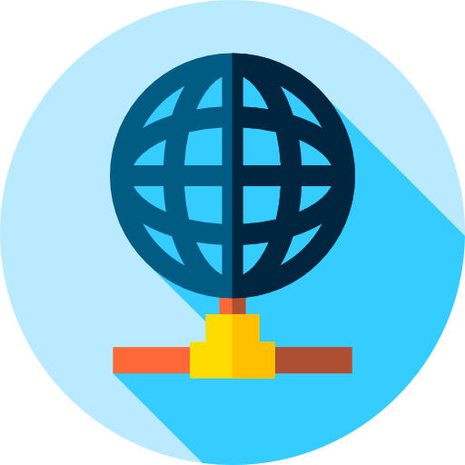 internet Flat Circular Flat ikona