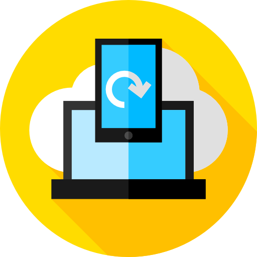 cloud computing Flat Circular Flat icon