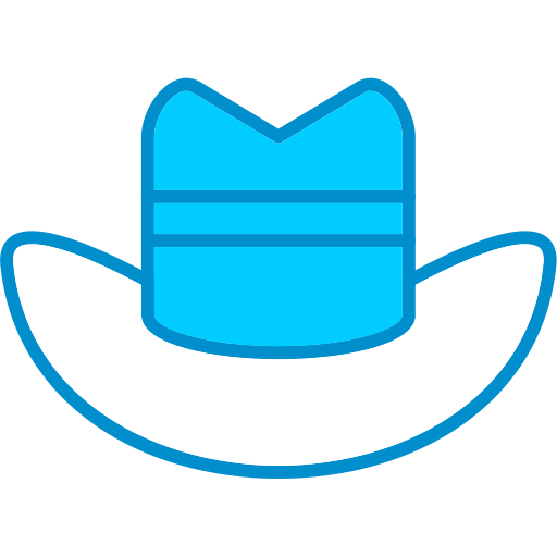 sombrero de vaquero Generic Blue icono