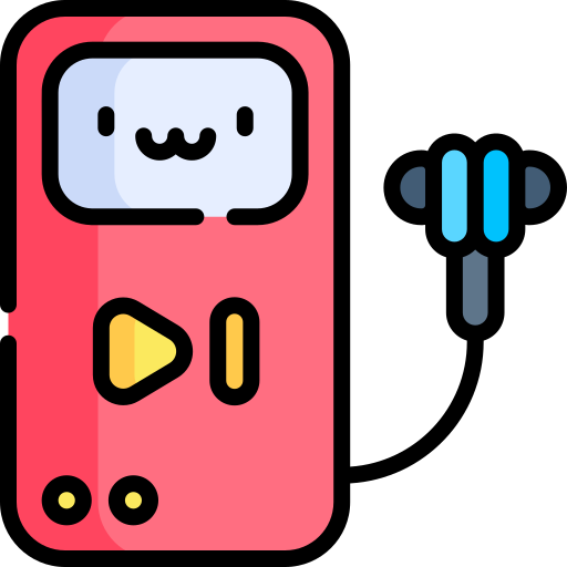 mp3プレーヤー Kawaii Lineal color icon