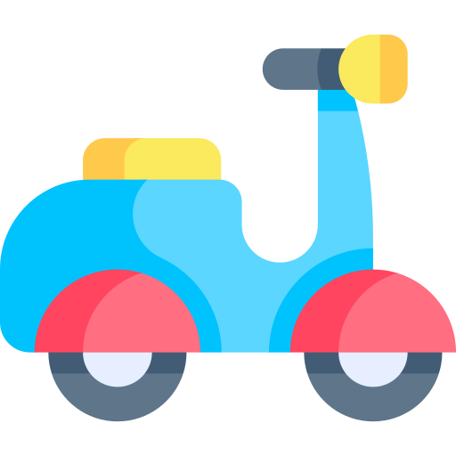 Motorbike Kawaii Flat icon