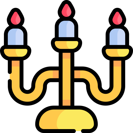 Świeczniki Kawaii Lineal color ikona