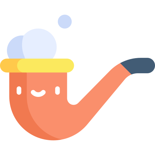 Smoking pipe Kawaii Flat icon