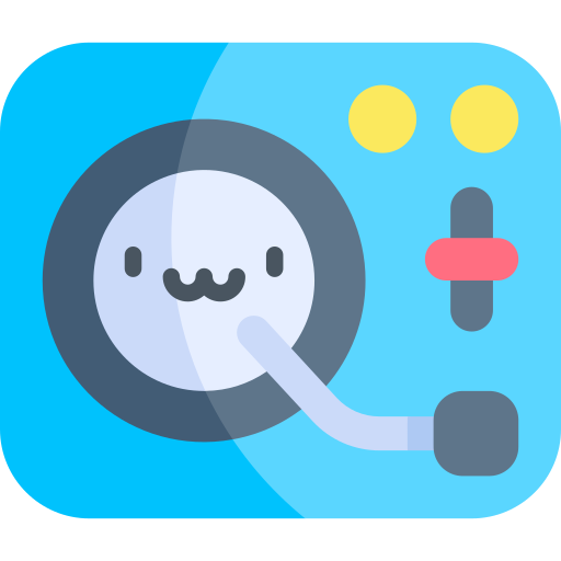 Turntable Kawaii Flat icon