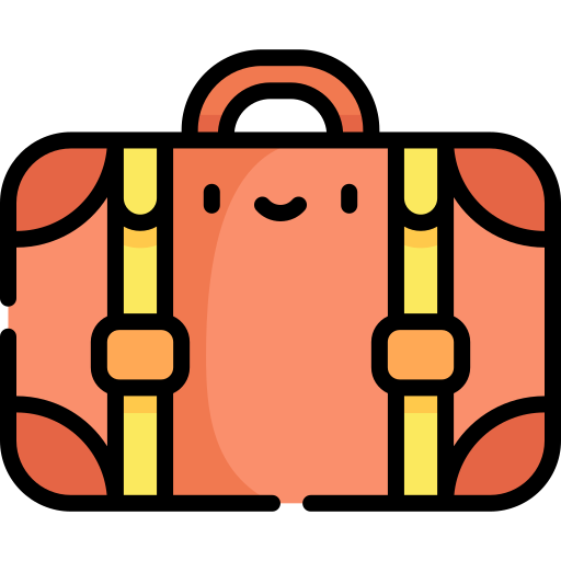 Suitcase Kawaii Lineal color icon