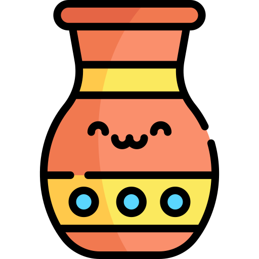 vase Kawaii Lineal color icon