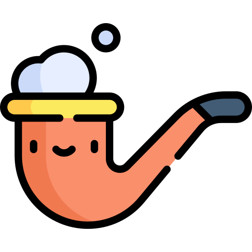Smoking pipe Kawaii Lineal color icon