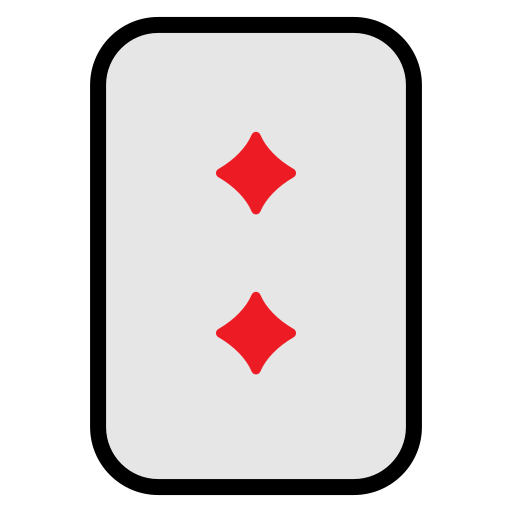 Two of diamonds Generic Outline Color icon