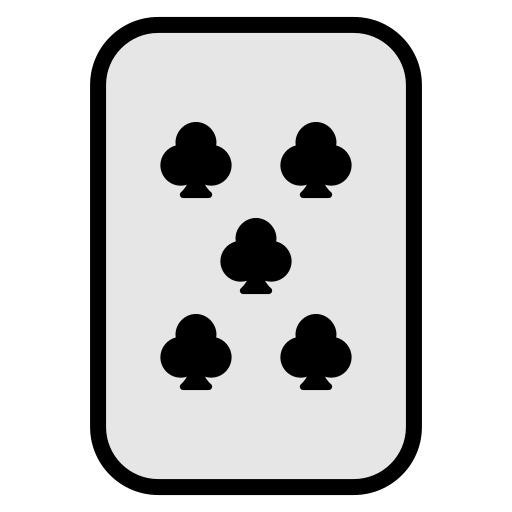 Five of clubs Generic Outline Color icon