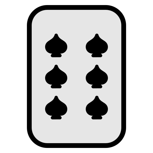 Six of spades Generic Outline Color icon