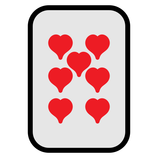 Seven of hearts Generic Outline Color icon