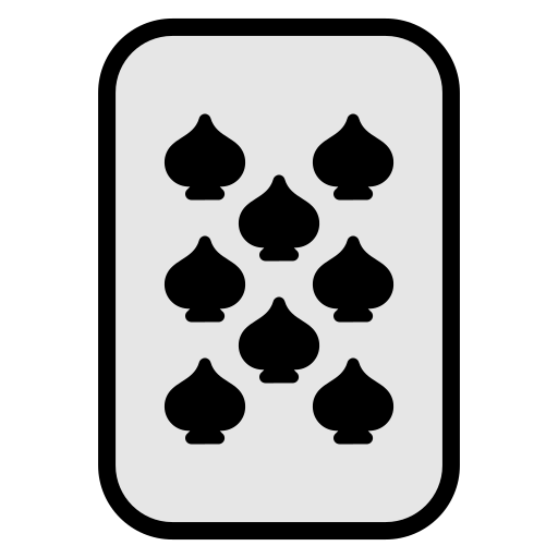 Eight of spades Generic Outline Color icon