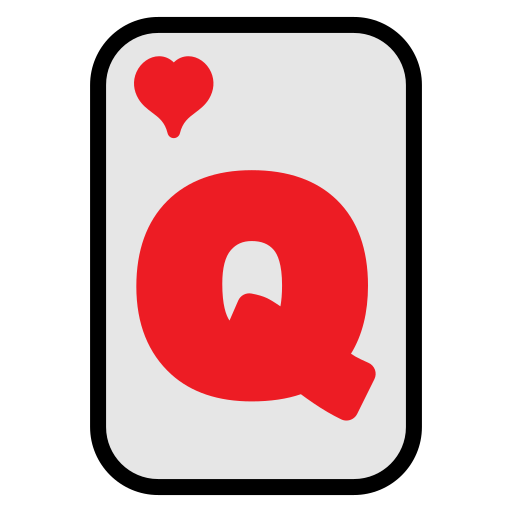 Queen of hearts Generic Outline Color icon