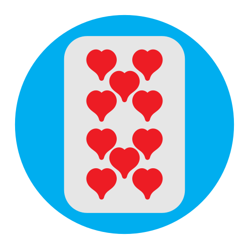 dziesięć serc Generic Flat ikona