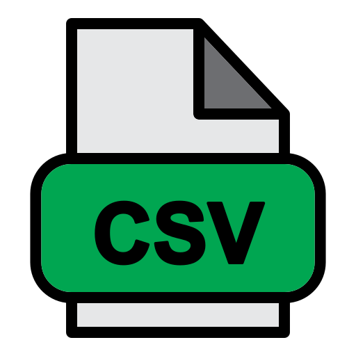 csv 파일 Generic Outline Color icon