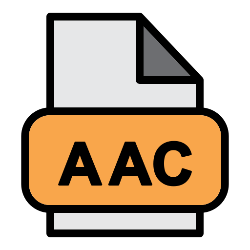 aac 파일 Generic Outline Color icon