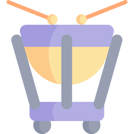 tambor Kawaii Flat icono