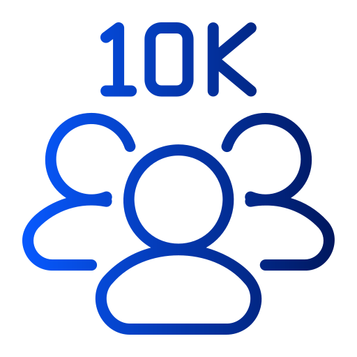 10k seguidores Generic Gradient icono