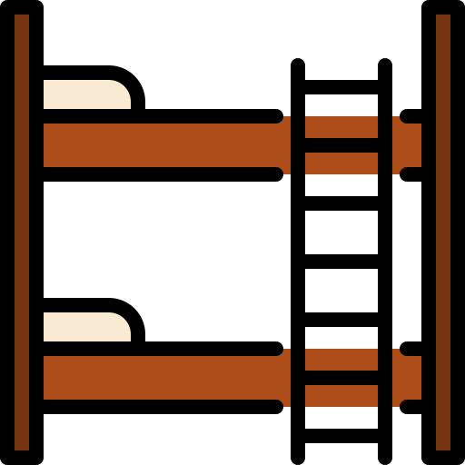 Bunk bed Generic Outline Color icon