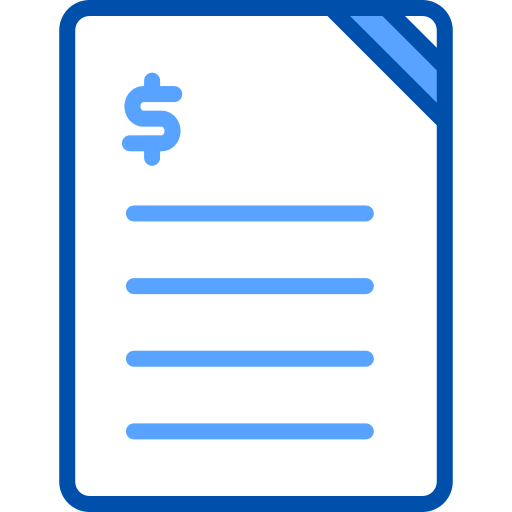 Invoice Generic Blue icon