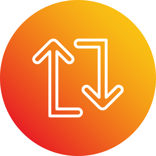 flecha direccional Generic Flat Gradient icono