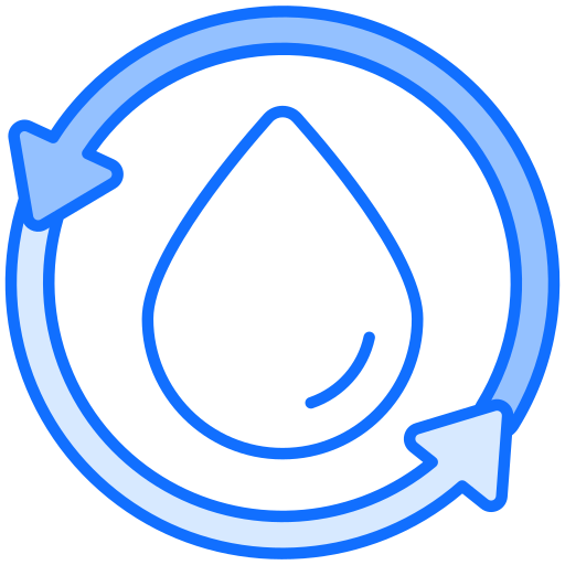 水のリサイクル Generic Blue icon