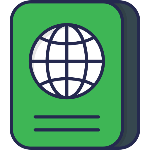 pasaporte Generic Outline Color icono