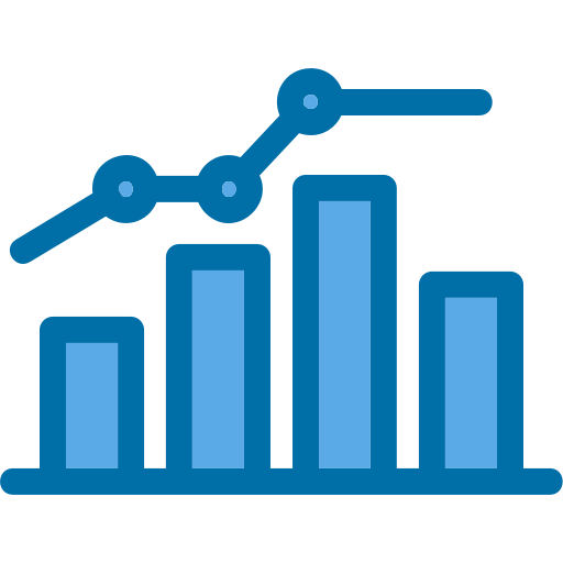 gráfico de barras Generic Blue icono