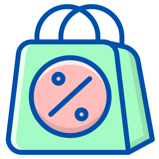 Discount bag Generic Outline Color icon